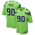 Men’s Seattle Seahawks #90 Jarran Reed Nike Neon Green Alternate Vapor F.U.S.E. Limited Jersey