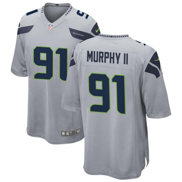Men’s Seattle Seahawks #91 Byron Murphy II Nike Gray Alternate Vapor F.U.S.E. Limited Jersey