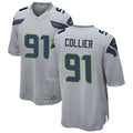 Mens Seattle Seahawks #91 L.J. Collier Nike Gray Alternate Vapor Limited Jersey