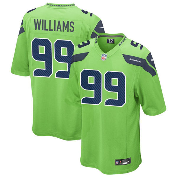 Men’s Seattle Seahawks #99 Leonard Williams Nike Neon Green Color Rush Limited Jersey
