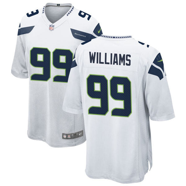 Men’s Seattle Seahawks #99 Leonard Williams Nike White Vapor Limited Jersey