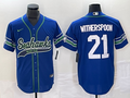 Men’s Seattle Seahawks Devon Witherspoon #21 Royal Alternate Legend Jersey Joint Edition