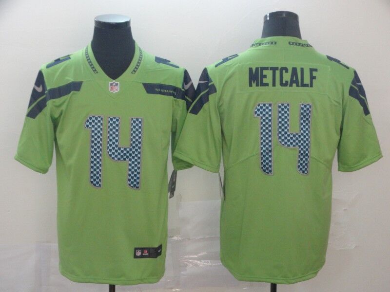 Men’s Seattle Seahawks DK Metcalf #14 Green Jersey