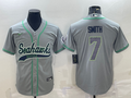 Men’s Seattle Seahawks Geno Smith #7 Gray Jersey Joint Edition
