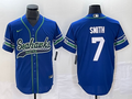 Men’s Seattle Seahawks Geno Smith #7 Royal Alternate Legend Jersey Joint Edition