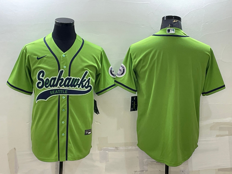 Men’s Seattle Seahawks Green Blank Jersey