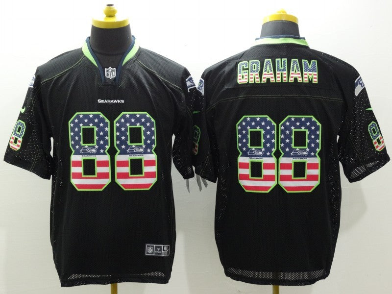 Men’s Seattle Seahawks Jimmy Graham #88 Black Jersey