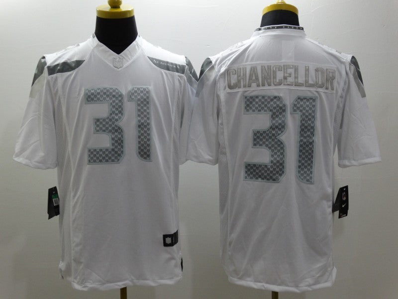 Men’s Seattle Seahawks Kam Chancellor #31 White Jersey