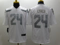 Men’s Seattle Seahawks Marshawn Lynch #24 White Jersey
