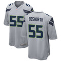 Men’s Seattle Seahawks Retired Player #55 Brian Bosworth Nike Gray Alternate Vapor Limited Jersey