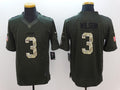 Men’s Seattle Seahawks Russell Wilson #3 Army Green Jersey
