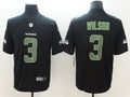 Men’s Seattle Seahawks Russell Wilson #3 Black Authentic Jersey