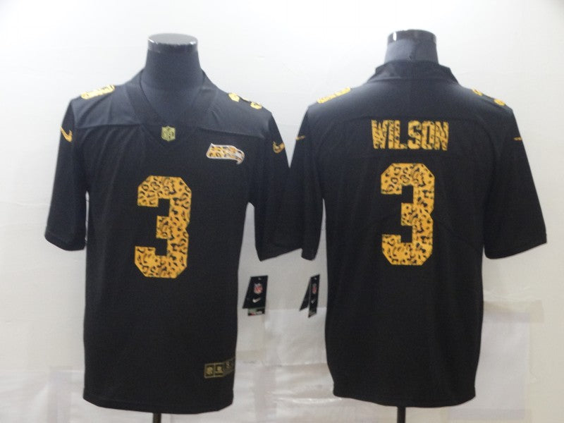 Men’s Seattle Seahawks Russell Wilson #3 Black Jersey