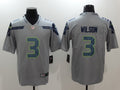 Men’s Seattle Seahawks Russell Wilson #3 Gray Jersey