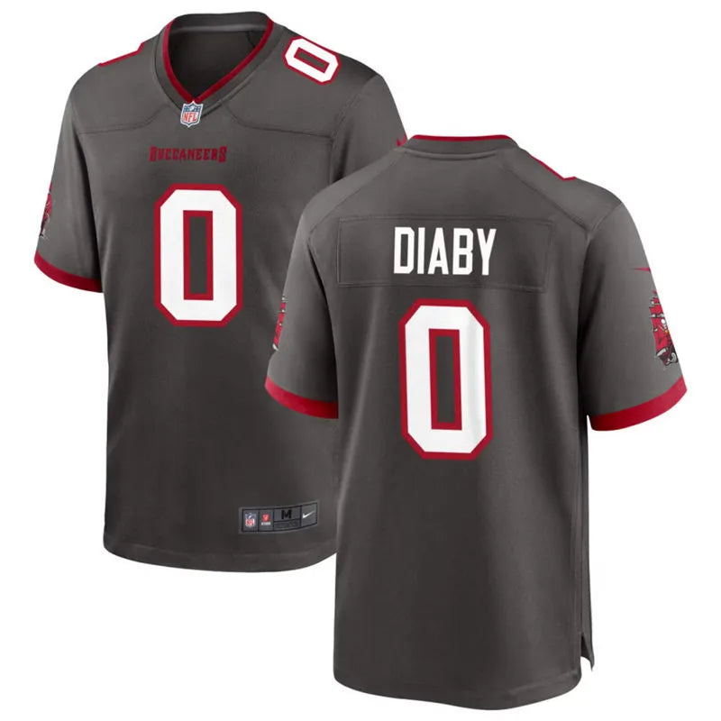 Mens Tampa Bay Buccaneers #0 YaYa Diaby Nike Pewter Alternate F.U.S.E. Vapor Limited Jersey