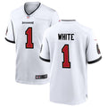 Mens Tampa Bay Buccaneers #1 Rachaad White Nike Away White Vapor Limited Player Jersey