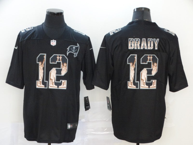 Men’s Tampa Bay Buccaneers #12 Tom Brady Black Authentic Jersey