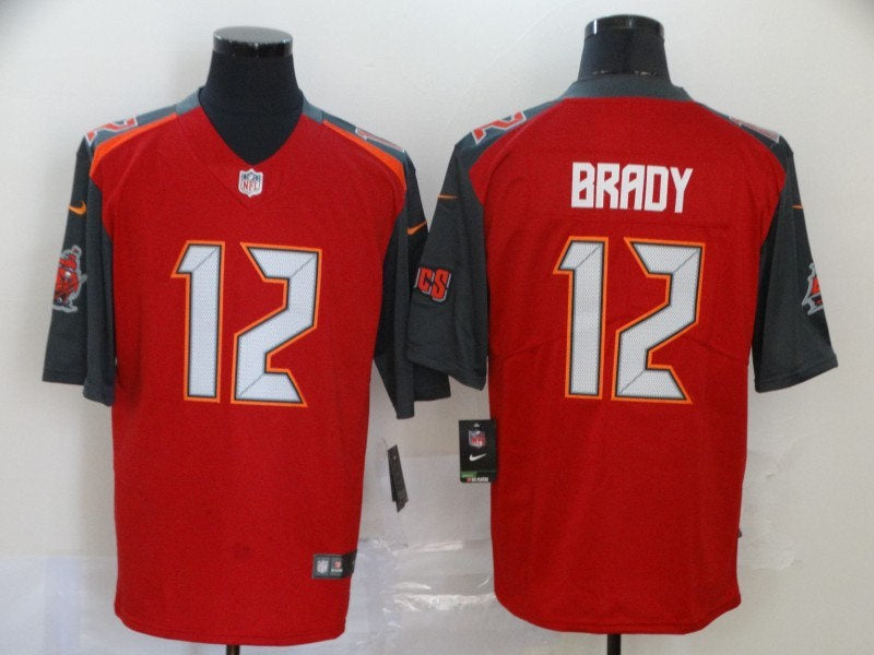 Men’s Tampa Bay Buccaneers #12 Tom Brady Nike Old Red Game Football Jersey