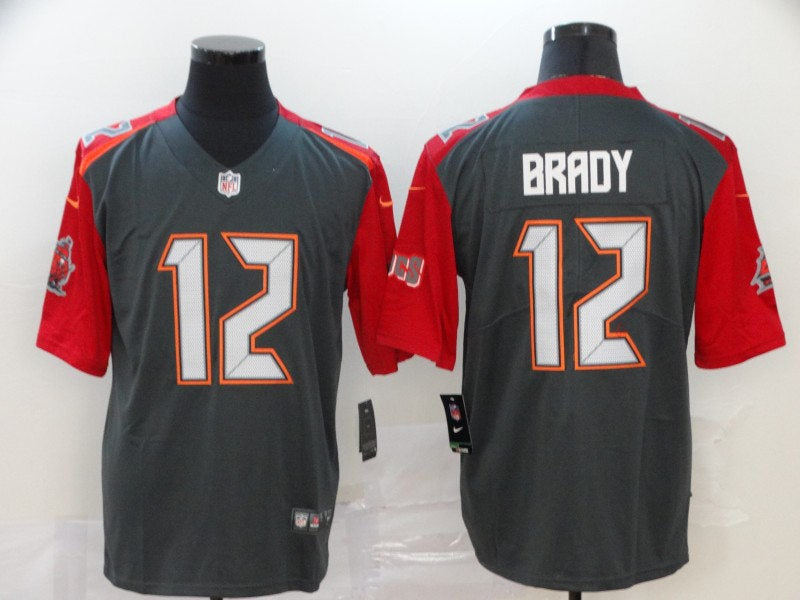 Men’s Tampa Bay Buccaneers #12 Tom Brady Nike Pewter Fashion Jersey