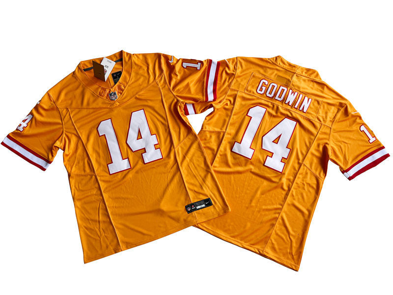 Mens Tampa Bay Buccaneers #14 Chris Godwin Nike Orange Retro Vapor F.U.S.E. Limited Jersey