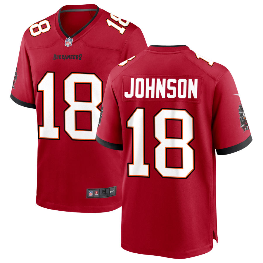 Men’s Tampa Bay Buccaneers #18 Tyler Johnson Nike Red Game Football Jersey