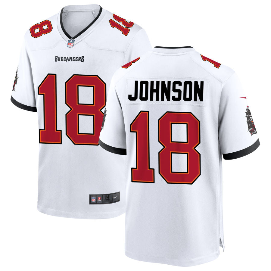 Men’s Tampa Bay Buccaneers #18 Tyler Johnson Nike White Game Football Jersey