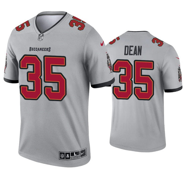 Mens Tampa Bay Buccaneers #35 Jamel Dean Nike Gray Inverted Legend Jersey