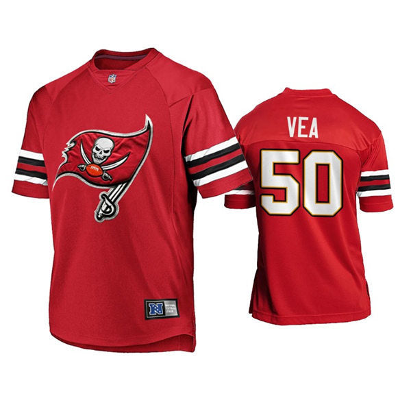 Mens Tampa Bay Buccaneers #50 Vita Vea Nike 2021 Red Team Logo Icon Jersey