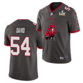Mens Tampa Bay Buccaneers  #54 Lavonte David Nike Pewter 2021 Super Bowl LV Champions Alternate Logos Vapor Limited Jersey