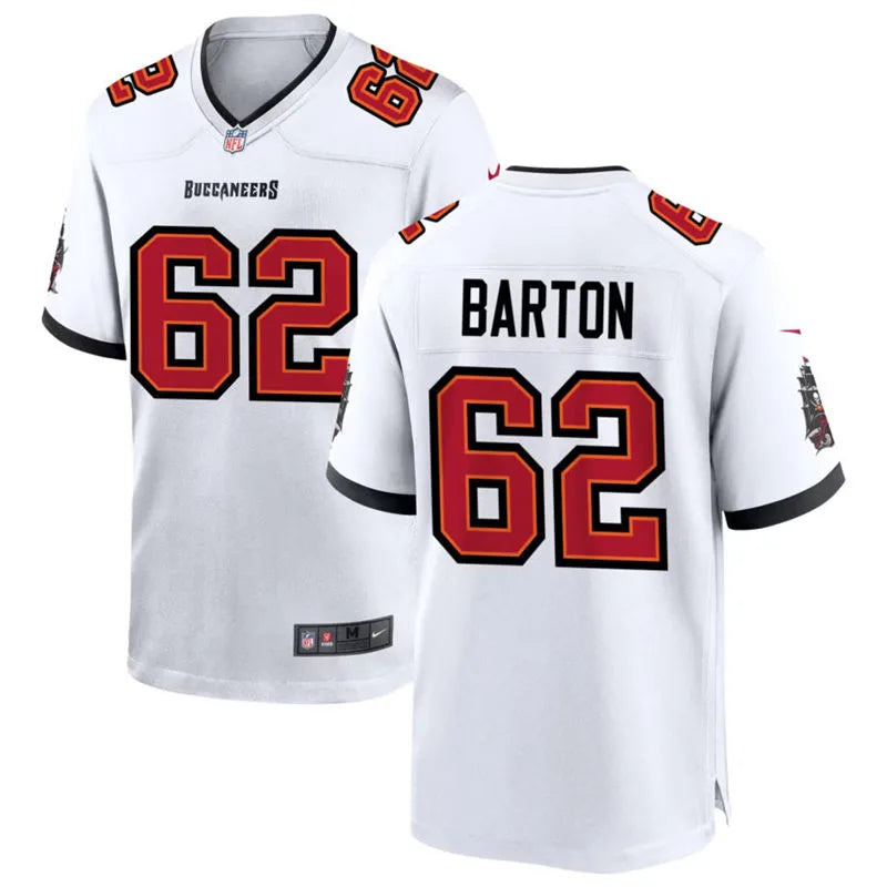 Mens Tampa Bay Buccaneers #62 Graham Barton Nike Away White F.U.S.E. Vapor Limited Jersey