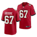 Mens Tampa Bay Buccaneers #67 Luke Goedeke Nike Home Red Vapor Limited Jersey