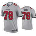 Mens Tampa Bay Buccaneers #78 Tristan Wirfs Nike Gray 2021 Inverted Legend Limited Jersey