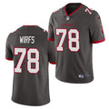 Men’s Tampa Bay Buccaneers #78 Tristan Wirfs Nike Pewter Alternate Vapor Limited Jersey