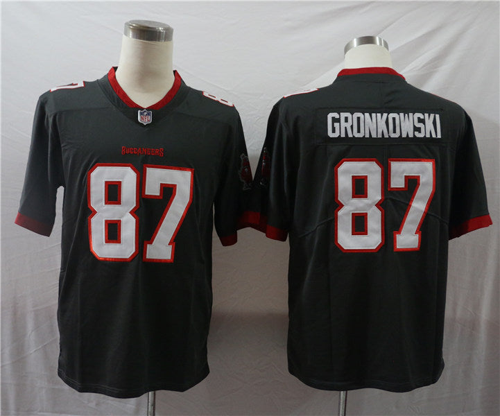 Men’s Tampa Bay Buccaneers #87 Rob Gronkowski Nike Pewter Alternate Game Jersey