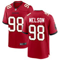 Mens Tampa Bay Buccaneers #98 Anthony Nelson Nike Home Red Vapor Limited Jersey