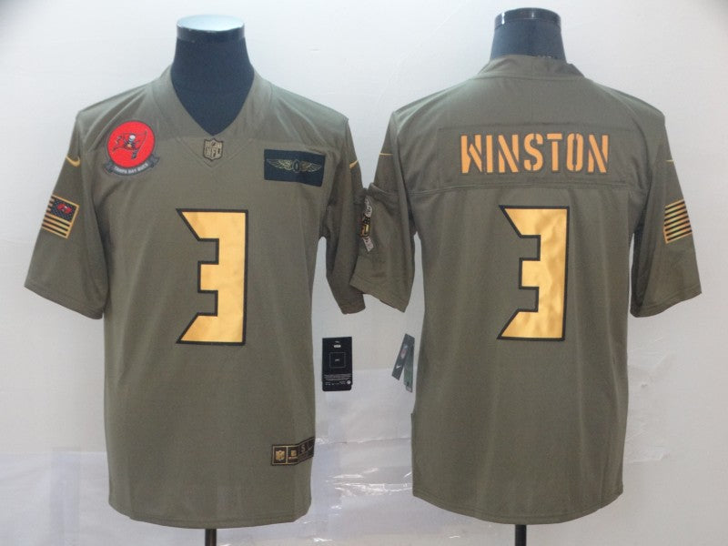 Men’s Tampa Bay Buccaneers Jameis Winston #3 Brown Jersey