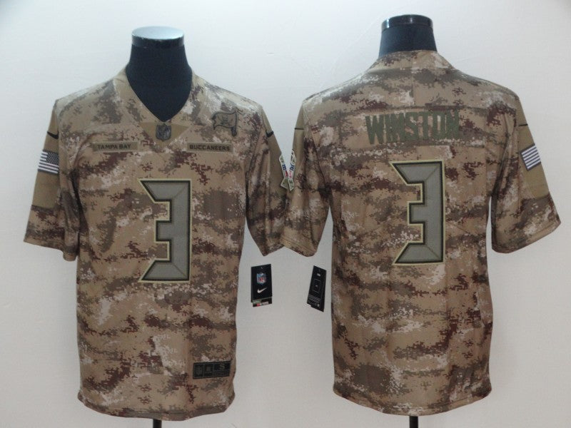Men’s Tampa Bay Buccaneers Jameis Winston #3 Camouflage Jersey