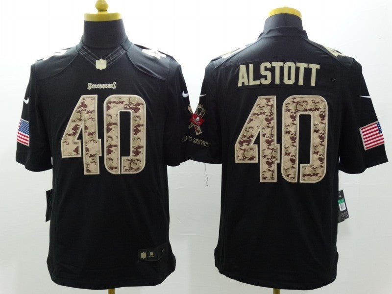 Men’s Tampa Bay Buccaneers Mike Alstott #40 Black Jersey