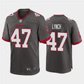 Mens Tampa Bay Buccaneers Retired Player #47 John Lynch Nike Pewter Alternate Vapor Limited Jersey