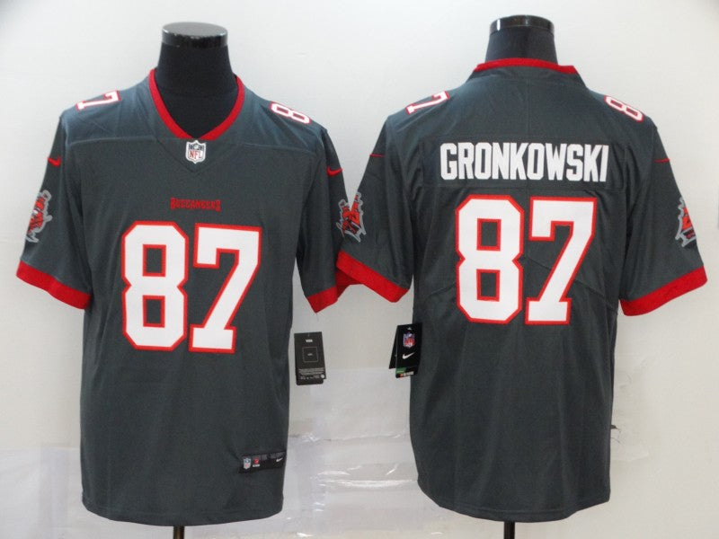 Men’s Tampa Bay Buccaneers Rob Gronkowski #87 Gray Vapor Limited Jersey