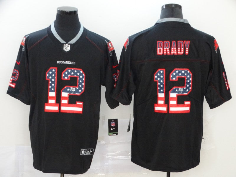 Men’s Tampa Bay Buccaneers Tom Brady #12 Black Authentic Jersey