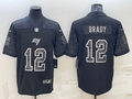 Men’s Tampa Bay Buccaneers Tom Brady #12 Black Retired RFLCTV Limited Jersey