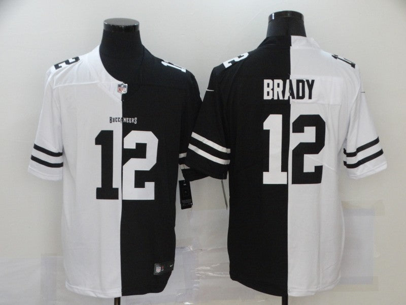 Men’s Tampa Bay Buccaneers Tom Brady #12 Black/White Jersey