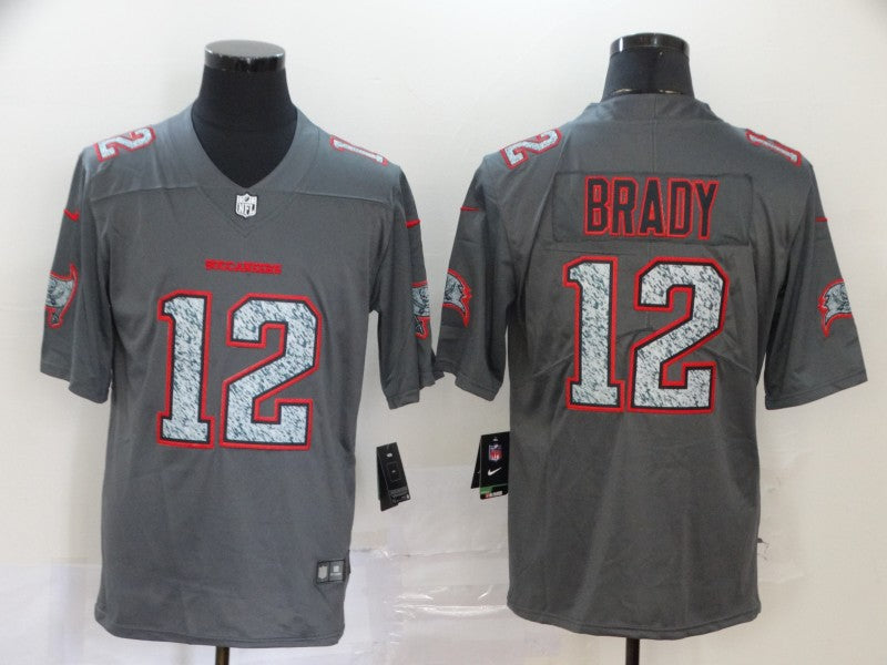 Men’s Tampa Bay Buccaneers Tom Brady #12 Gray Alternate Jersey
