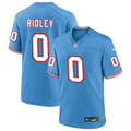 Mens Tennessee Titans #0 Calvin Ridley Nike Light Blue Oilers Throwback Vapor F.U.S.E. Limited Jersey