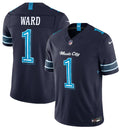 Men’s Tennessee Titans #1 Cameron Ward Navy 2026 F.U.S.E. ‘Music City’ Rivalries Collection Limited Stitched Football Jersey
