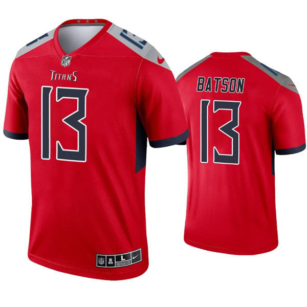 Mens Tennessee Titans #13 Cameron Batson Nike Red Inverted Legend Jersey