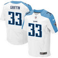 Men’s Tennessee Titans #33 Michael Griffin Nike White Elite Jersey