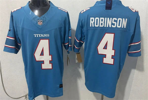 Mens Tennessee Titans #4 Wan’Dale Robinson Nike 2026 Light Blue Vapor F.U.S.E. Limited Jersey