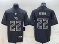 Men’s Tennessee Titans Derrick Henry #22 Black Retired RFLCTV Limited Jersey